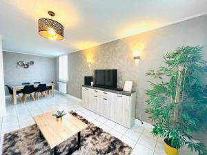 TV a/nebo společenská místnost v ubytování "Le Savanna" Magnifique T3 Montluçon centre - Hôpital - Parking gratuit