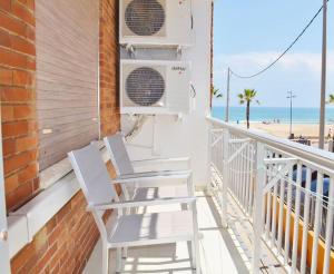 Balkón nebo terasa v ubytování Beach Papa Luna Apartment