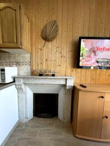 Kuchyňa alebo kuchynka v ubytovaní La Féessence boisée Le Mont Dore