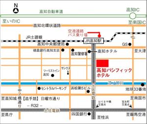 高知市にある高知パシフィックホテルの中国地下鉄線図