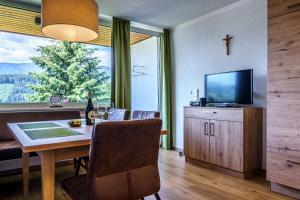 Televízia a/alebo spoločenská miestnosť v ubytovaní Haus Löger Apartments Pyhrn Priel