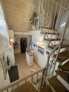 a view of a staircase in a house at Antica Mateola in Matera