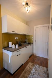 Kuchyň nebo kuchyňský kout v ubytování BANE APARTMANI 6