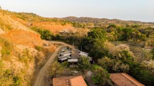 an aerial view of a house on a hill at Wao Jungle Venao in Playa Venao