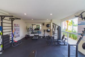 Apartamento Confortável Completo e com Ar Condicionado tesisinde fitness merkezi ve/veya fitness olanakları