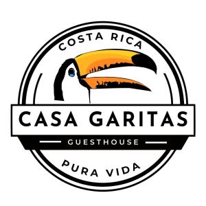 ein Logo für ein Restaurant mit einem Pinguin in der Unterkunft Casa Garitas GuestHouse - Free SJO Airport Shuttle in Río Segundo