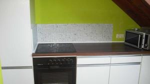 Kuchyň nebo kuchyňský kout v ubytování Ferienwohnung Kuhn