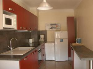 Kuchyňa alebo kuchynka v ubytovaní Appartement F2 avec Terrasse, Parking et WiFi, Animaux Acceptés, proche Amélie-les-Bains. - FR-1-703-13