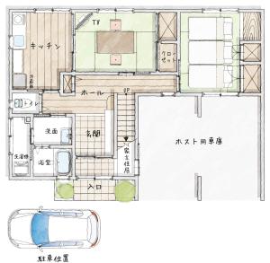 旅籠屋ゆいまーるの見取り図または間取り図