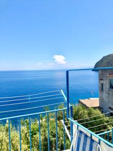 a view of the ocean from a house at Holiday Home Case Blu in Lipari