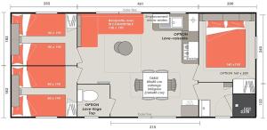Mobilhome Vias plage dans Camping平面图