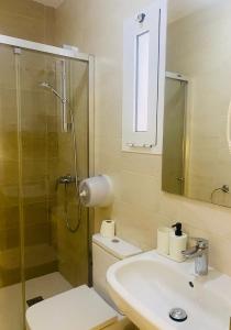 Koupelna v ubytování Hostal Tres Soles