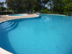 a large swimming pool with blue water at Ocelandes 39 in Saint-Julien-en-Born
