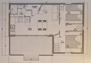 Půdorys ubytování Chalet Etxetxoa, de 1 à 4 personnes avec Climatisation, SPA, Terrain privé et Piscine