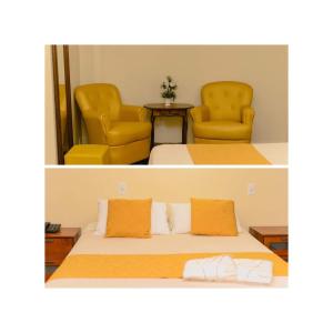 En eller flere senger på et rom på Hotel Ibiá