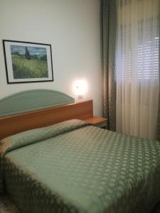 een slaapkamer met een bed en een schilderij aan de muur bij Hotel Dall'Ara in Villa Marina
