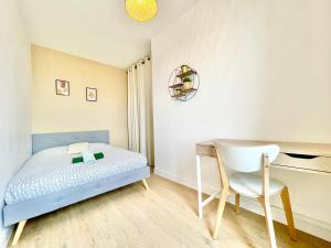 Posteľ alebo postele v izbe v ubytovaní Brest - Le Gestin - Appartements - Lumineux - Tout Confort - Fibre Internet