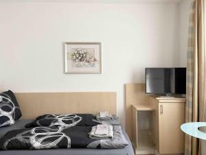 TV a/nebo společenská místnost v ubytování Schöne Apartments I private Parkplätze I home2share