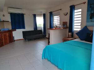 Postel nebo postele na pokoji v ubytování Terre et Mer - Studios - Ile Maurice