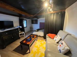 Telewizja i/lub zestaw kina domowego w obiekcie Le Clos de l'Olivier