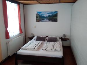 1 dormitorio pequeño con 1 cama en una habitación en Apartma, en Selnica ob Dravi