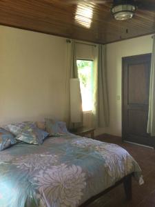 - une chambre avec un lit et une fenêtre dans l'établissement Casa Parsons, à Tambor
