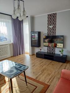 TV a/nebo společenská místnost v ubytování Apartamenty na skarpie