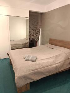 En eller flere senge i et værelse på Garbary Residence in Poznań