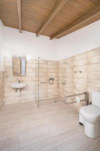 bagno con servizi igienici e lavandino di Physis Country House 2 near Matala beach & Faistos a Kousés