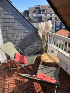Balkón alebo terasa v ubytovaní T2 Super Cosy à la cîme des pins proche av de Gaulle avec place de parking