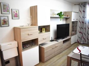 TV in/ali zabaviščno središče v nastanitvi Nice apartment in Sestriere with ski storage