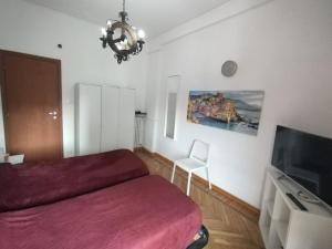 TV a/nebo společenská místnost v ubytování Roby's Rooms affittacamere a Genova, San Martino