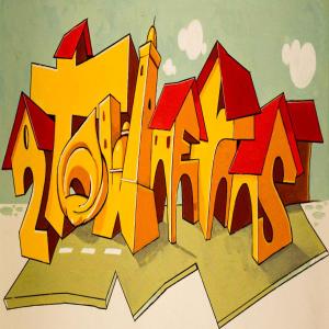 un dipinto della parola graffiti su un muro di 2Towers Holiday House_Centro storico di Bologna a Bologna