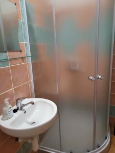 Koupelna v ubytování Apartmány EMMA + 37 fotografií