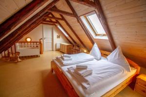 Postel nebo postele na pokoji v ubytování Ferienhaus Utkiek