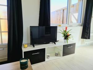 TV a/nebo společenská místnost v ubytování Havre de Paix - Maisonnette Charmante avec Extérieur Privé