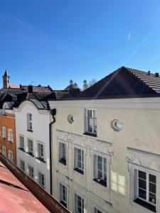 a view of a building with windows and roofs at Apartment three Rivers2 in Passau