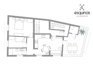 een plattegrond van een huis bij 4 Esquinas Adeje Homes in Adeje