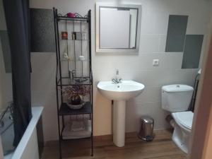 Koupelna v ubytování Chambre chez les gens de Garonne