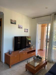 Televízia a/alebo spoločenská miestnosť v ubytovaní Apartamento residencial en Les Cases D'Alcanar