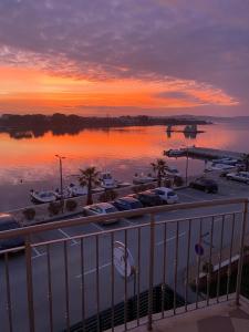 a view of a marina with boats in the water at Old Town Heritage by Mrav in Sukošan