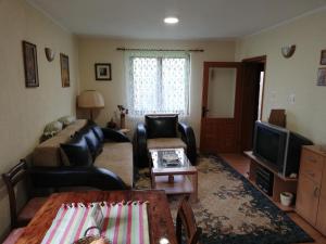 uma sala de estar com um sofá e uma mesa em Vikend kuća Ivković em Rudnik