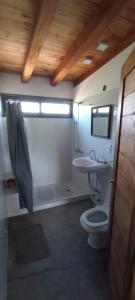 ein Badezimmer mit Toilette und Waschbecken in der Unterkunft Casa Isolina in Ciudad Lujan de Cuyo