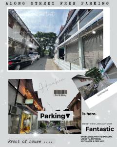 kolaż zdjęć domu i ulicy w obiekcie SOLEIL HAUS - Huahin w mieście Hua Hin