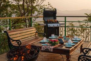 Gril dostupný pro hosty v vily