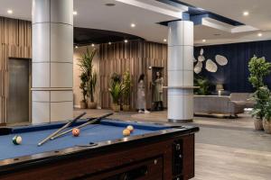 Biliár nebo kulečník v ubytování Hotel Astor