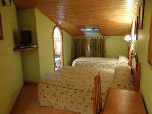 貝納瓦雷的住宿－Hotel Casa Carmen，一间卧室配有一张床和一台电视。