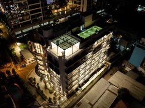 an overhead view of a building with a swimming pool at SQ Thao Dien in Ho Chi Minh City
