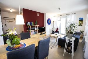 Posezení v ubytování Ferienwohnung Auf dem schönen Felde
