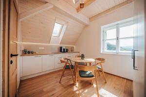 Kuchyň nebo kuchyňský kout v ubytování Apartman s výhledem